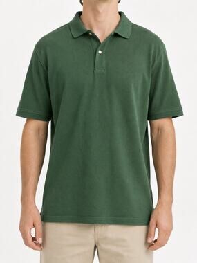 L.L.Bean Men's Traditional Fit Green 100% Cotton Short Sleeve Polo Shirt XL